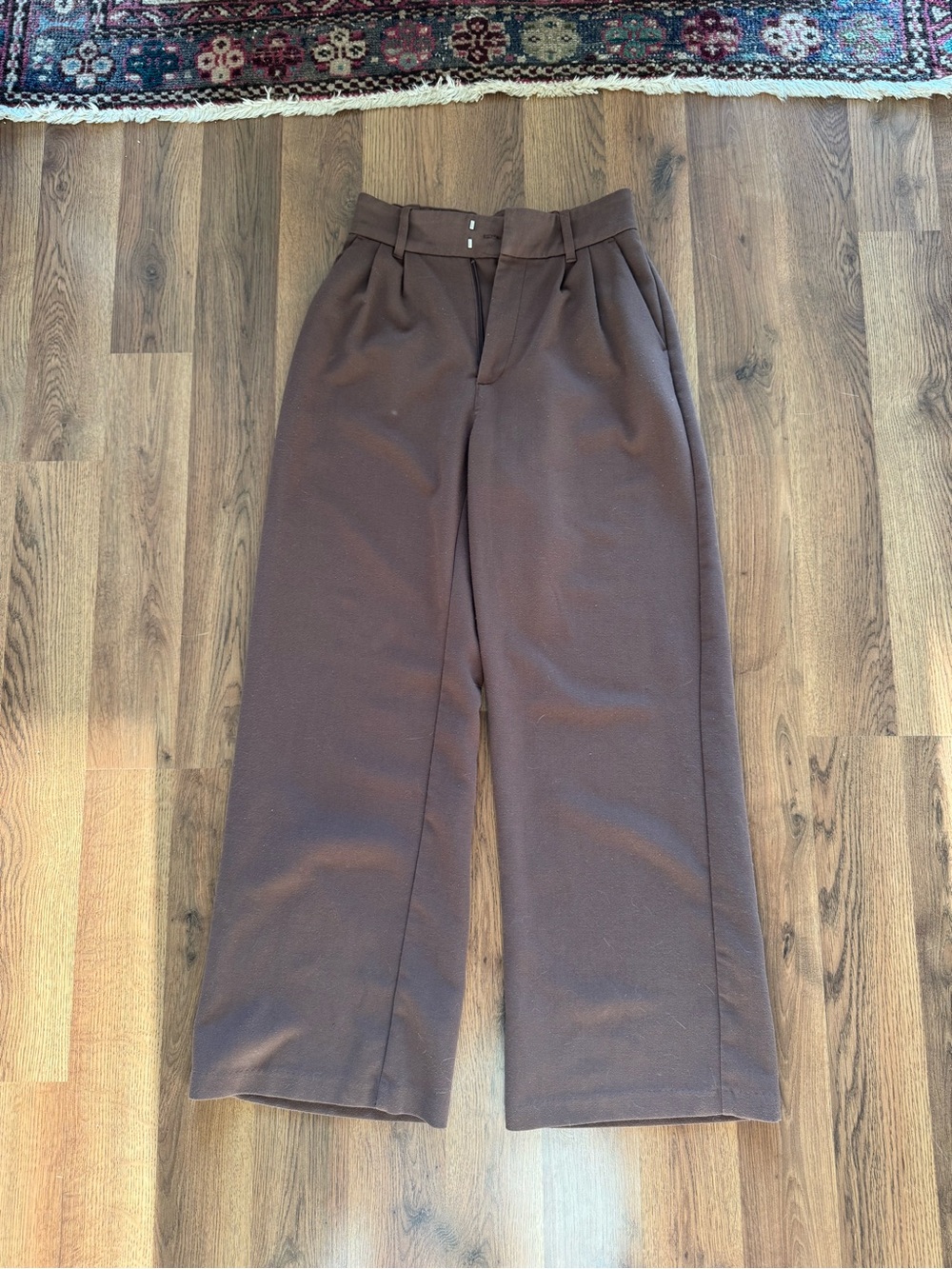 Abercrombie & Fitch Chocolate Brown Wide-Leg Trousers